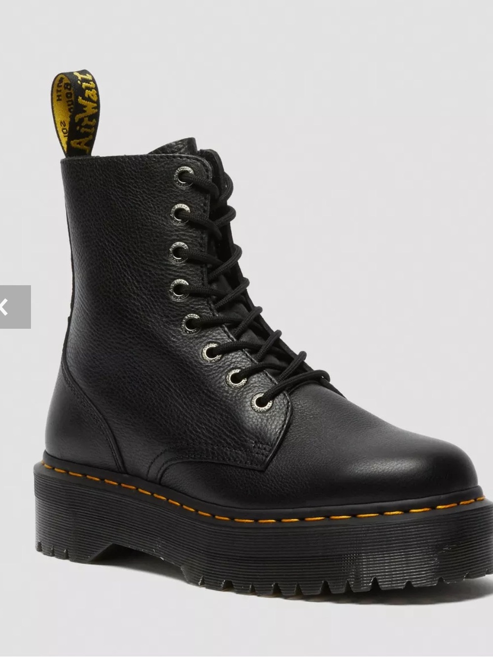 Dr. Martens Black Platform Jardon III Lace-Up BOOTS- size US 7/EU 38 - Picture 4 of 12